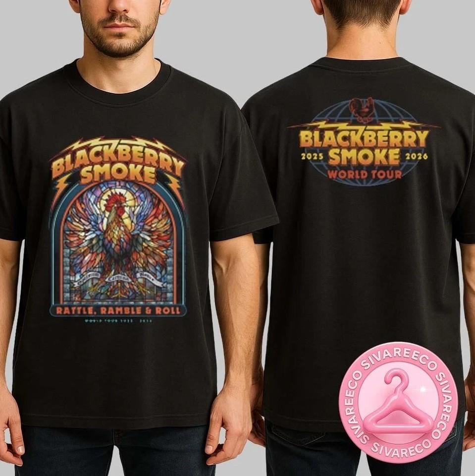 Blackberry Smoke Rattle Ramble And Roll Мировой Тур 2025 2026 Тур Футболка Двусторонняя XXXXL