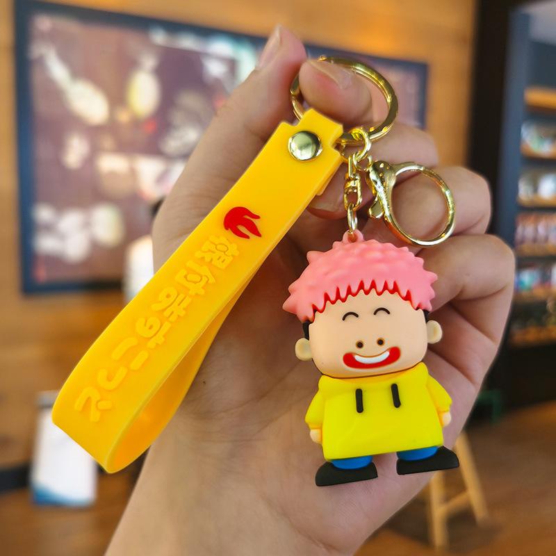 Anime Jujutsu Kaisen Chibi keychain Gojo Satoru Itadori Yuji custom keychain cartoon fun bag charm backpack car keychain