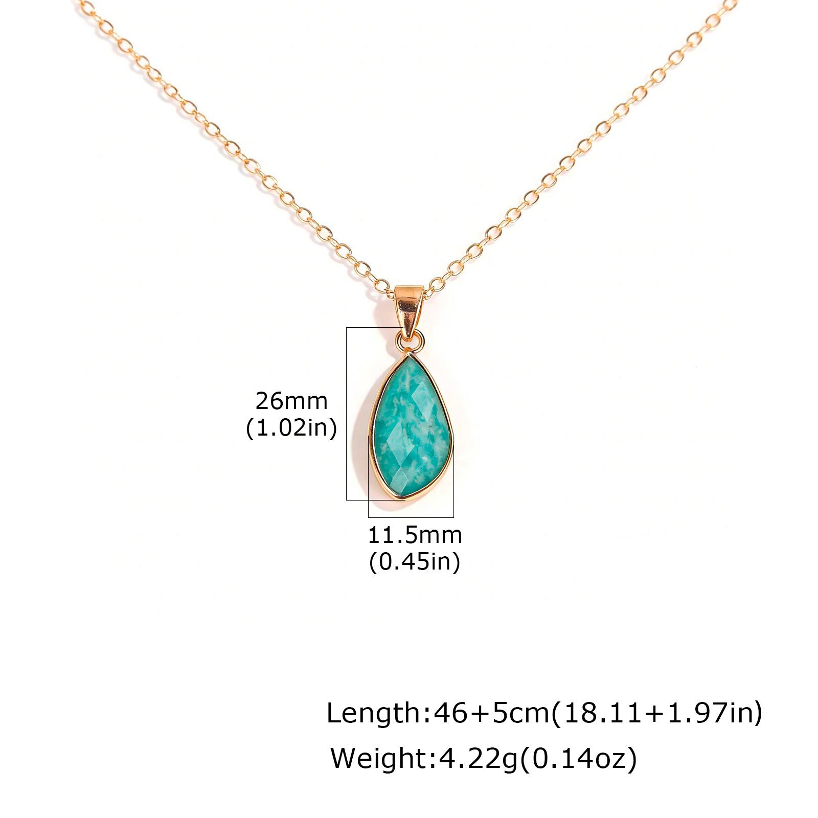 

Irregular Waterdrop Necklace Pendant for Women, Aesthetic Crystal Healing CZ Stone Spiritual Jewelry