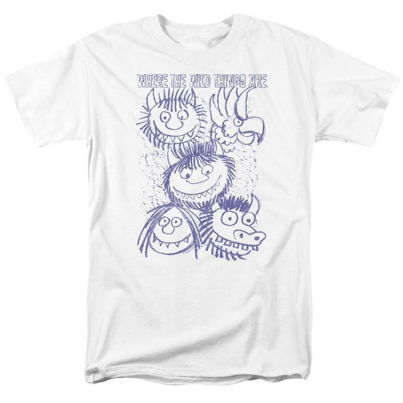 Where the Wild Things Are T-shirt classic fit cotton graphic tee WBM703 Unisex T-Shirt XL
