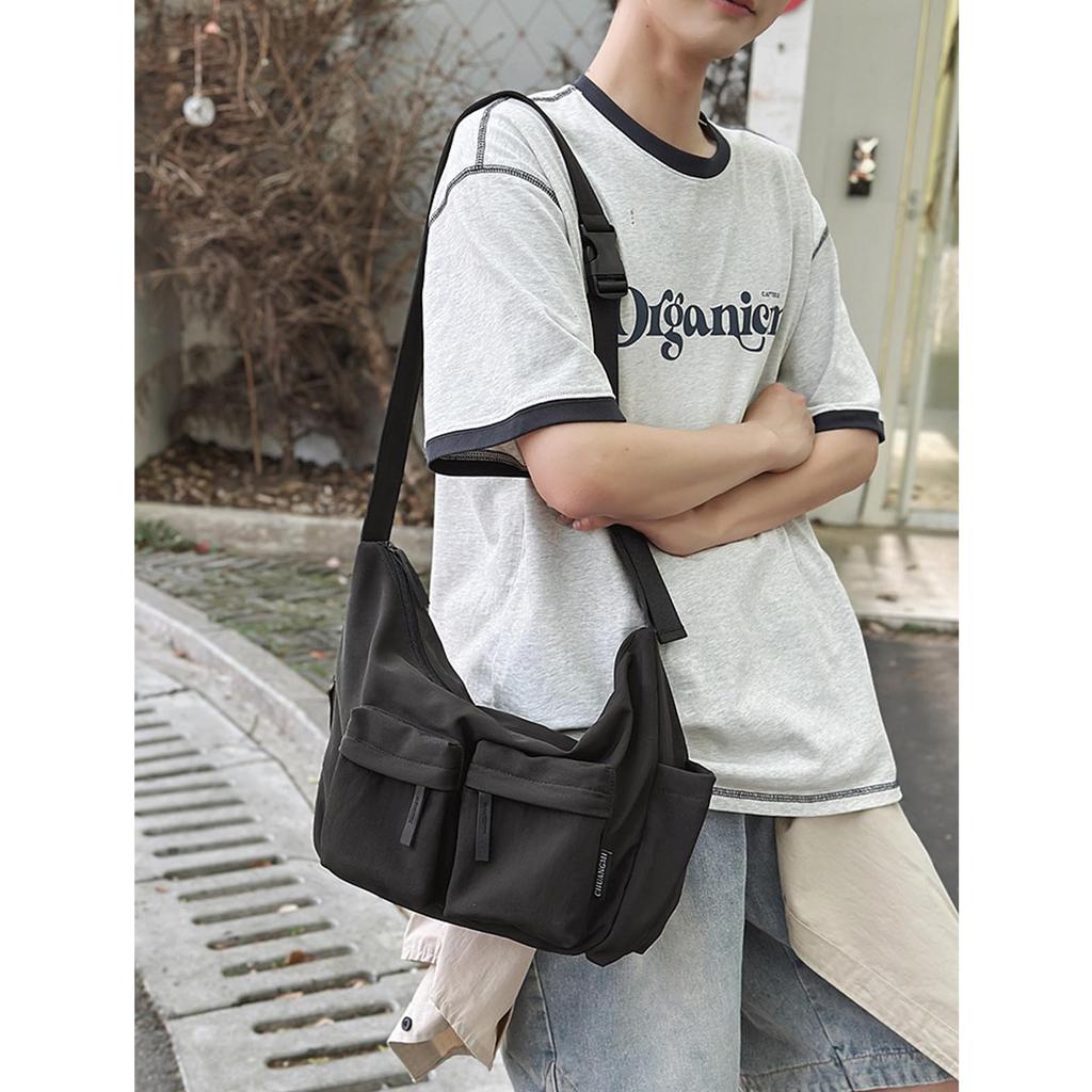 Japanische Hochkapazitäts-Pendeltasche, Umhängetasche, Tasche für weibliche Kunststudenten, Tasche für männliche Postboten, lässige vielseitige Umhängetasche