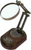 Wooden Base Nautical Reading Magnifier Antique Brass Magnifying Glass On Lens