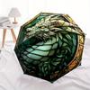 1pc Dragon StainedGlass Automatic Open/close Folding Compact Umbrella, 8-Rib Sturdy Canopy, Lightweight Portable, Everyday Use, Gift, Outdoor Umbrella