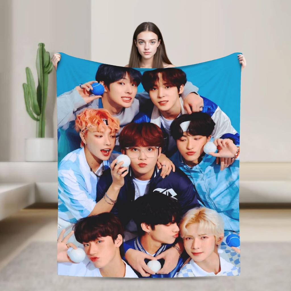 Weiche Decken Dekorative Mingi Ateez Coole Überwurfdecke Flanell Bettdecke Für Sofa Bett Decke Mit Aufdruck Sofa Bettbezug