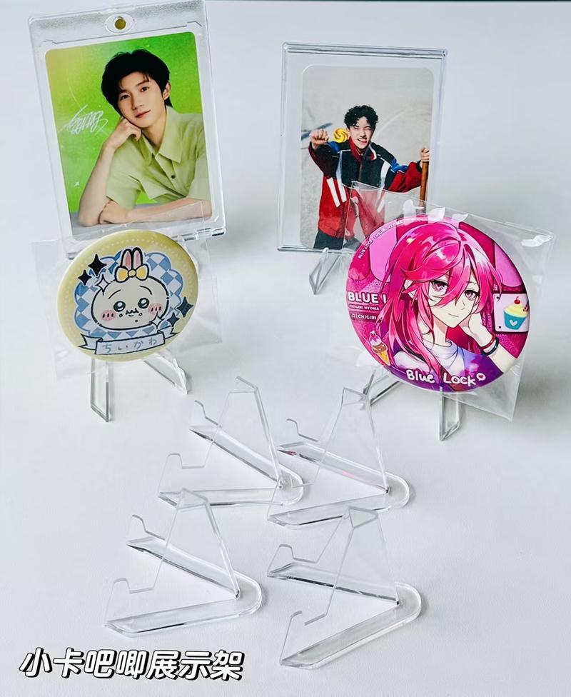 10Pcs Multi-Purpose Display Stand for Collectibles - Adjustable Triangle Rack for Coins, Badges, Desktop Showcase Shelf Decor