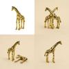 Small Copper Giraffe Statue Unique Artistic Craft For Home Office Or Market Display