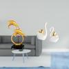 Modern Lifelike Dolphin And Swan Figurines Collectible Desktop Ornaments for Home Office Entrance