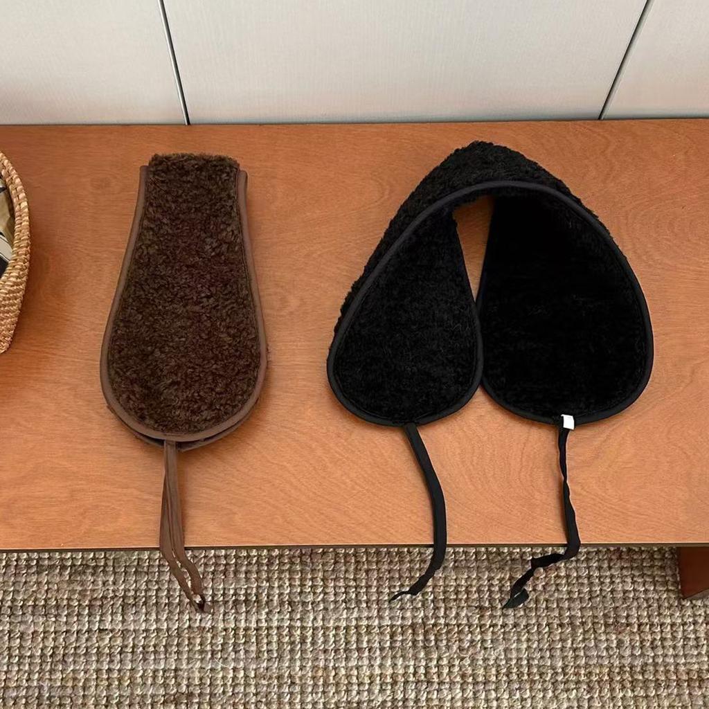 Lovely Short-fleeced Tie EarMuffs for Women and Kids Ear Warmer Headband for Winter Christmas New Year Gifts