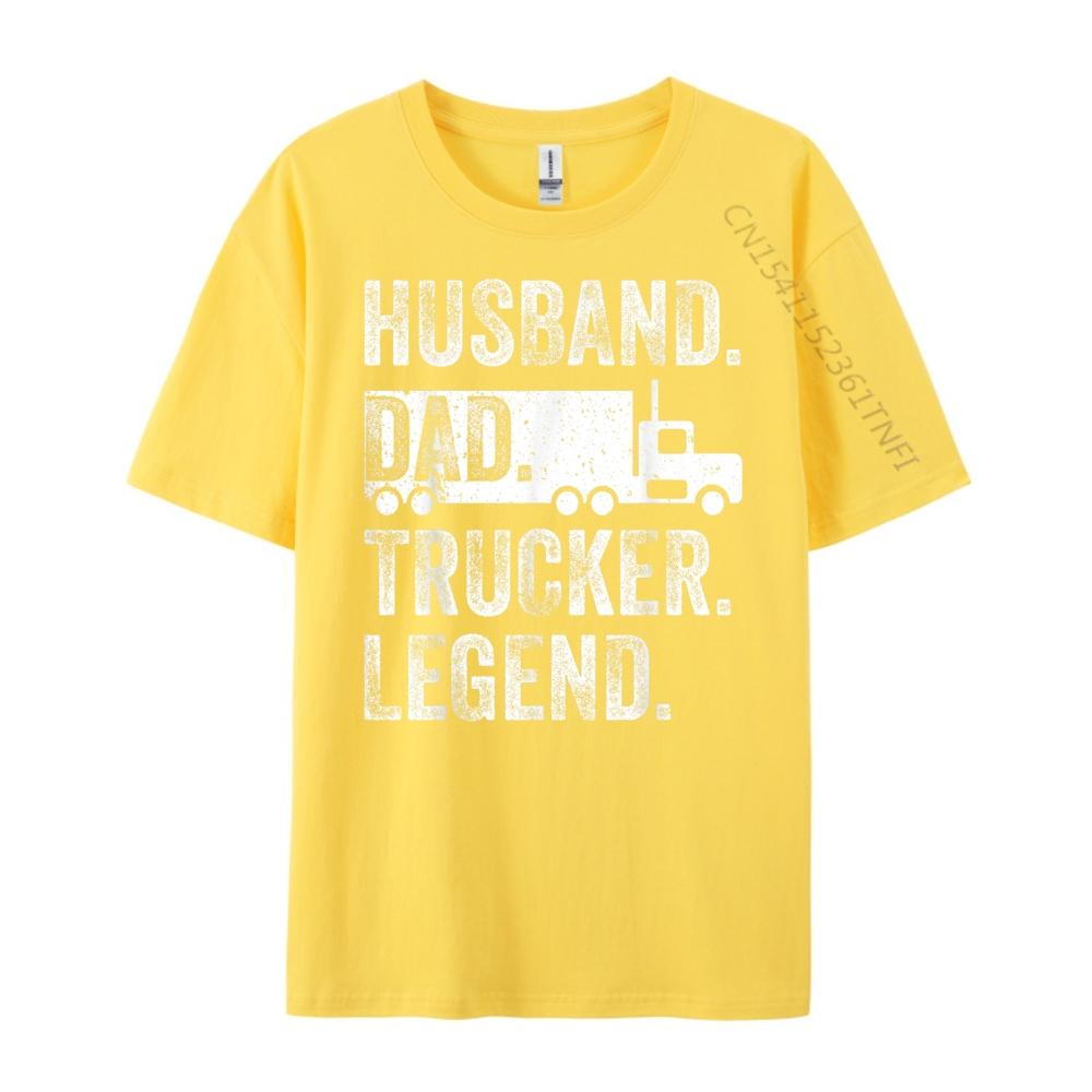 Funny Truck Driver Trucking Husband Dad Trucker Legend Men Clothes Luxury TShirt T Shirts Large Size