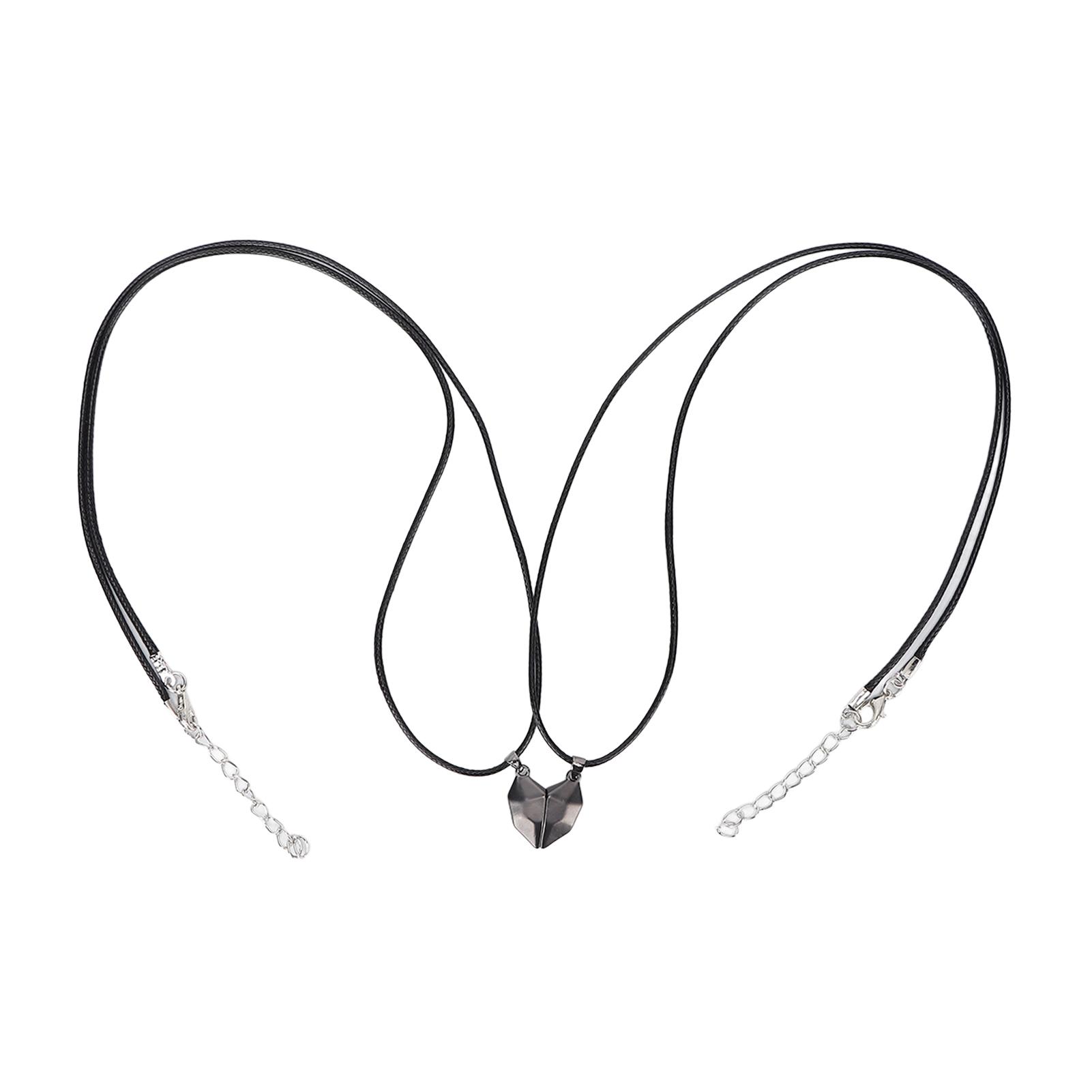 Couples Necklace   Size Magnetic Pendant Design Heart Shaped Matching Necklace