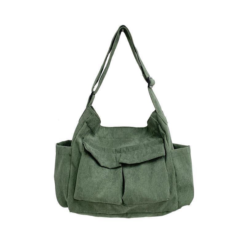 

Large capacity tote bag women s 2025 new fashion canvas shoulder bag casual portable messenger commuter bag women One size зелений