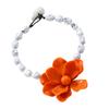 Resin Beaded Statement Necklace Large Colorful Flower Pendant Neckchain Adjustable Length Clavicle Chain for Women