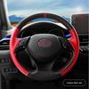 DIY  made paragraph  leather Car Steering Wheel Wrap Cover For Toyota CHR C-HR 2017 2018 Car accessories