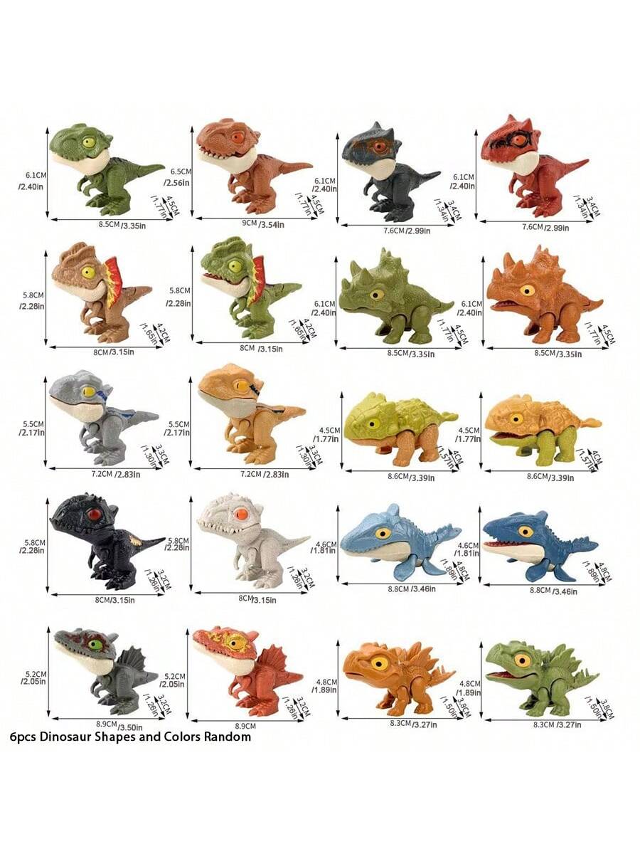 

5&10PCS Biting Finger Dinosaurs Toy Collectibles for Display, Dinosaur Play and Snap On Figure Novelty Creative Theater Puppet