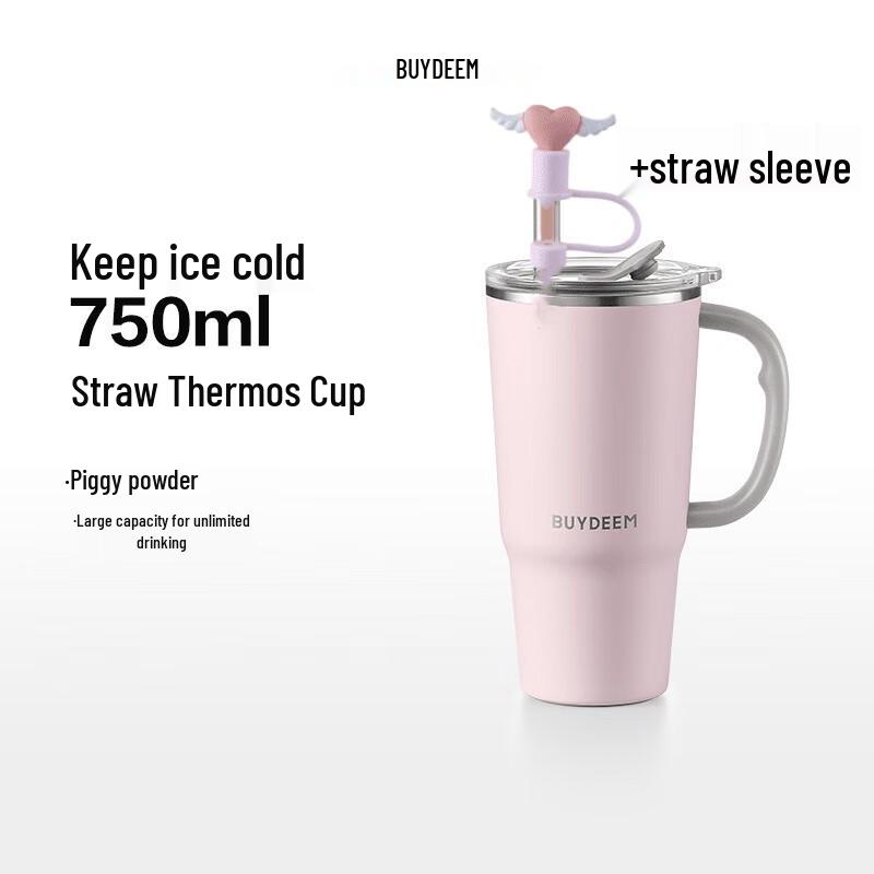 Buydeem DS57 Jumbo Insulated Straw Mug