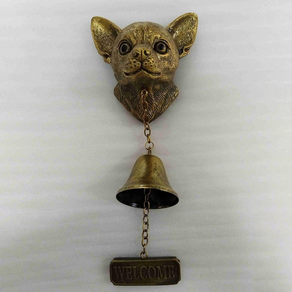 Wandmontierte Hundeförmige Klingelglocke Lautes Läuten Vordertür-Klingelglocke Eingangswanddeko Bauernhaus