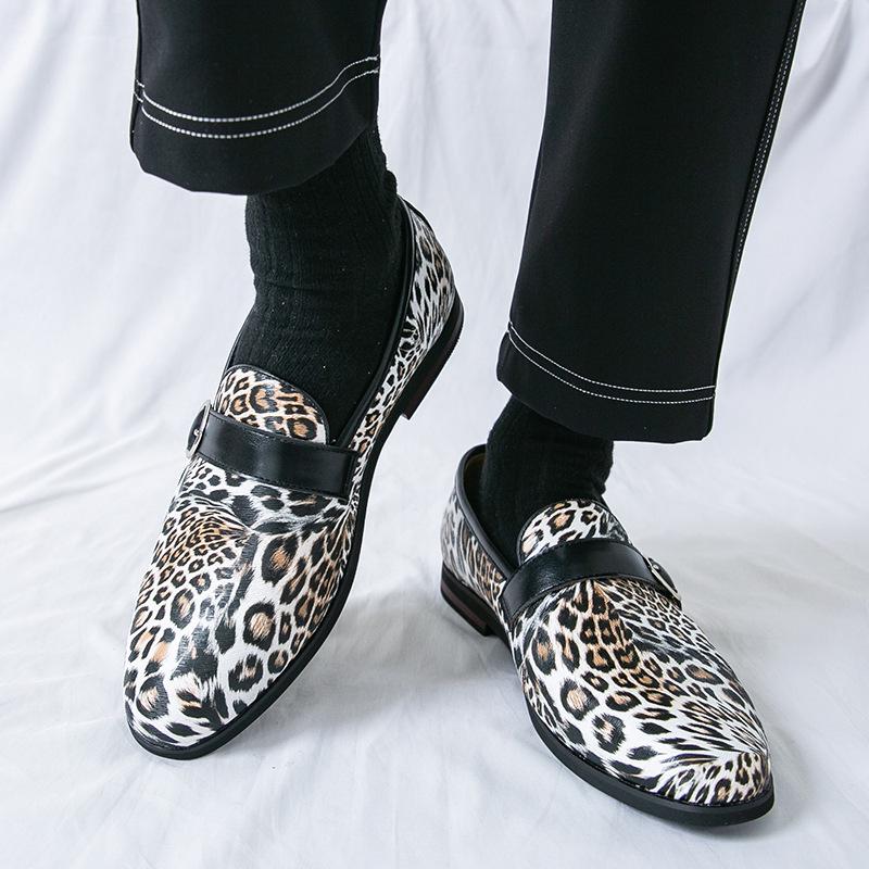 Men's British Style Slip-on Leather Loafers: Formal Casual Pointed Toe Shoes
