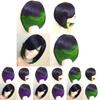 Elegant Short Mix Color Hair Wig With Natural Straight Synthetic Hair For Cosplay