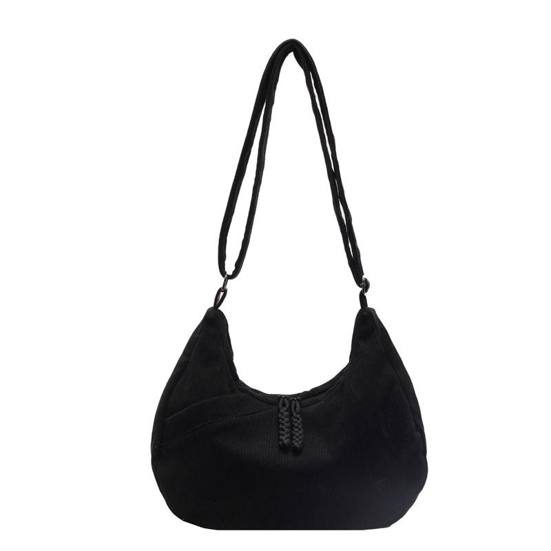 

Crossbody bag female Harajuku large capacity versatile dumpling bag literary versatile casual lightweight literary shoulder bag чёрный
