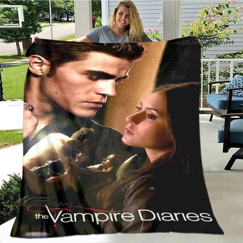 The Vampire Diaries Damon Salvatore Decken warme Flanelldecken Picknickdecke Heimreise Decke Bettwäsche Geburtstagsgeschenk
