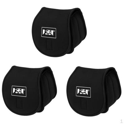 3pcs Neoprene Fishing Reel Bag Shockproof Sich Drehende Rolle Cover Storage Pouch XL