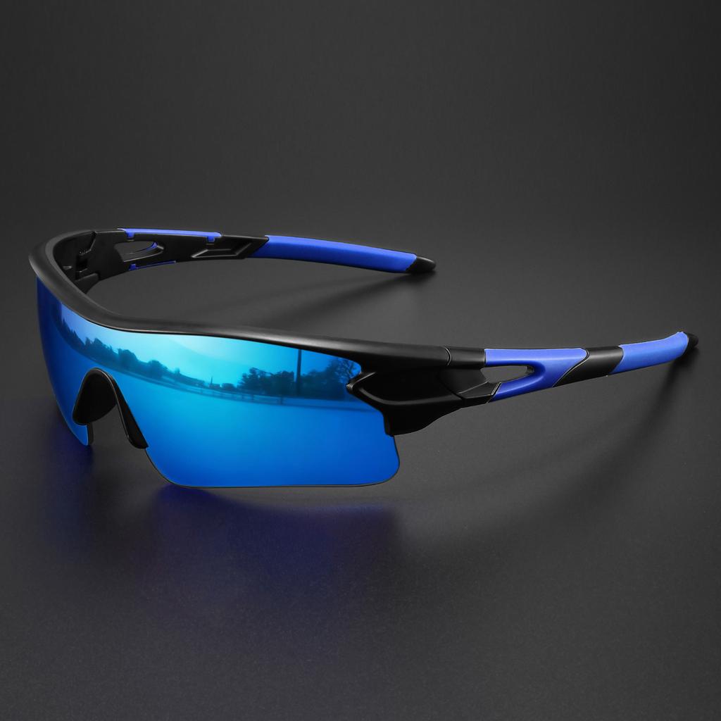 Classic Sports Sunglasses with One-Piece Wraparound UV400 Lens - Unisex Comfort Fit for Cycling, Running, Hiking & Outdoor