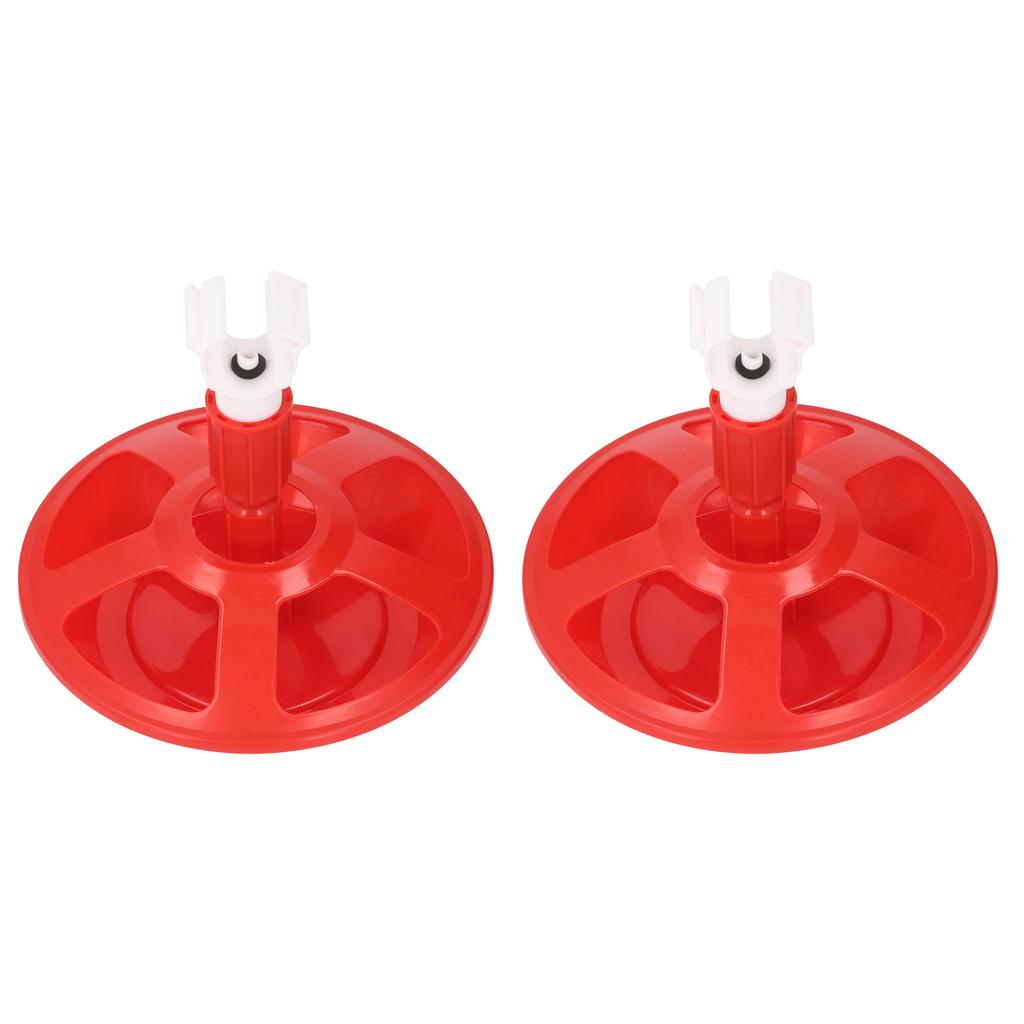 2 Set Automatic Chicken Waterer Multiple Compartments PP G3/4 Poultry Drinking Bowl for Chicks Ducks Geese Farm Supplies