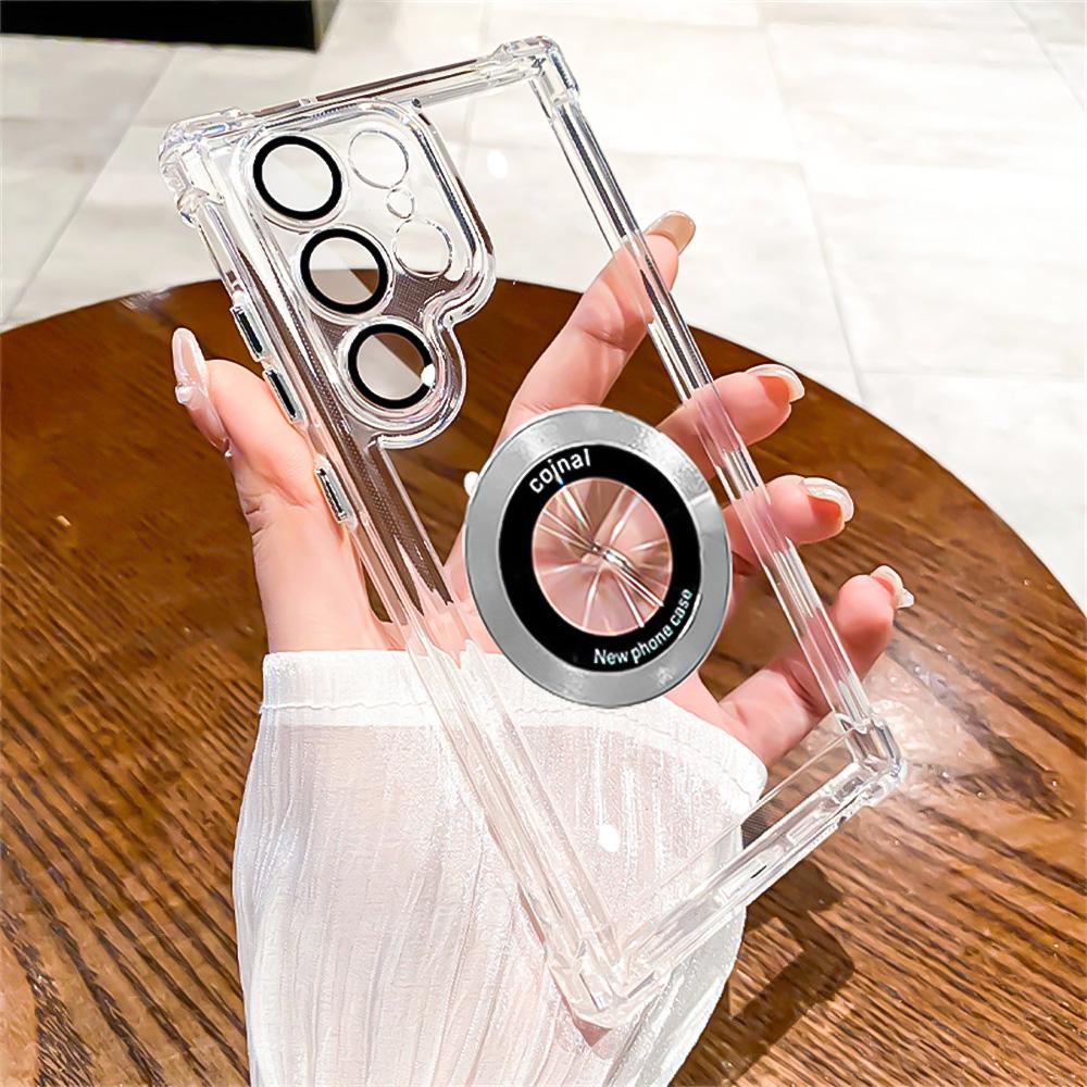 For Magsafe Magnetic Case For Samsung S26 Ultra S24 Plus S23 S22 S21 S20 FE S25 Ultra Note 20 10 Shockproof Plating Phone Cover