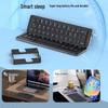 Portable Bluetooth Aluminum Alloy Folding Keyboard with Universal Phone/Tablet Stand, Silent Typing & USB-C Charging