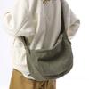 Japanese and Korean Style Versatile Retro Washed Canvas Crossbody Bag, Men's Casual Dumpling Bag, Youth Travel Single Shoulder Backpack