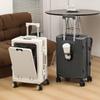 TJ Harren Aluminum Frame Front-Opening Carry-On Suitcase