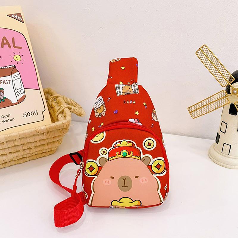 Capybara Backpack Cute Doll Stuffed Bag Multifunctional Storage Bag Capybara Chest Bag Home Decoration Shoulder Messenger Bag