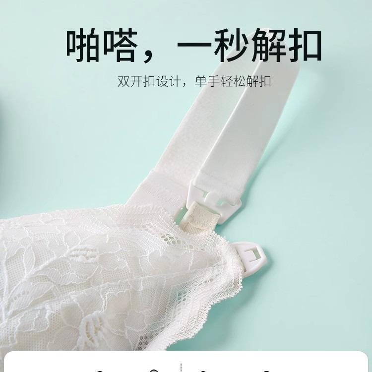 Large breasts breastfeeding underwear women's anti-sagging gathering postpartum breastfeeding special summer thin and small large size bra