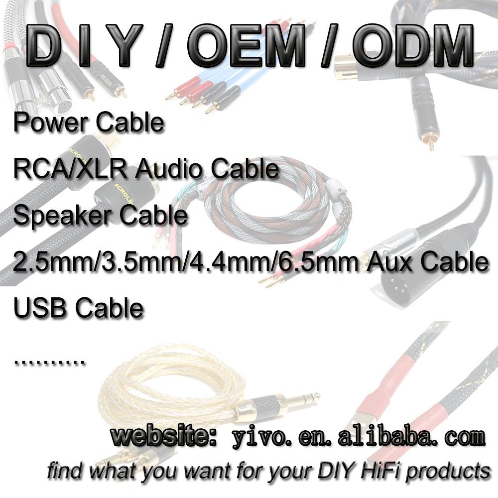 XLR Wire Cords XSSH HIFI 7N PCOCC OFC Copper 2 Core Silver Plated 8MM Dia. CD Amplifier XLR Microphone Audio Cable Signal Line