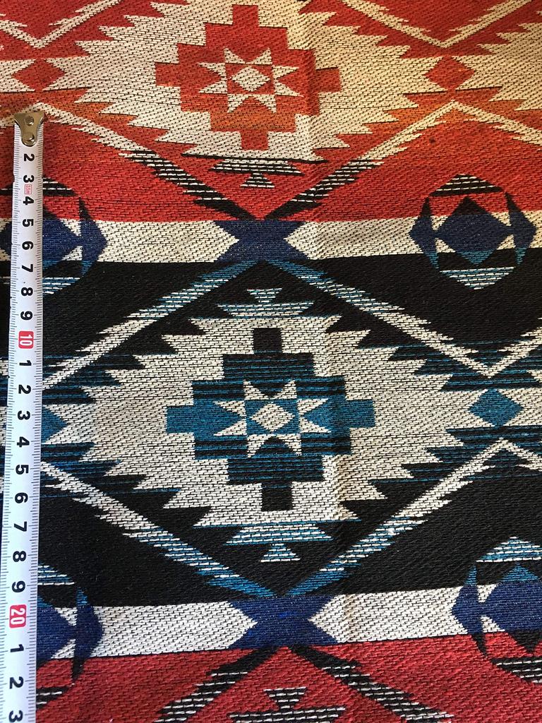 Ethnic Striped Fabric Native American Craft Handmade Bag Denim Crafts Break Fabric, 2m, Scraps, Pattern, Ortega, Supplies, Making, Remake, (Day
