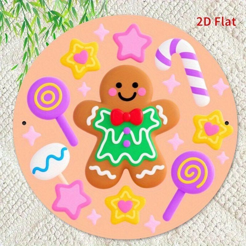 2D Flat Hanging Decorative Metal Sign Hand Painted Art