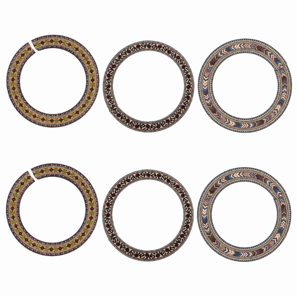 

6PCS Wood Material Guitar Soundhole Rosette Classical Guitar Inlay DIY Projects