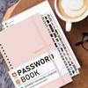 A5 Pink Password Book Internet Address  Account Logbook With Password Hint Pages Stickers Spiral Bound