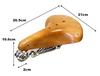 Retro Showa Era Practical Bicycle Saddle, Vintage Reproduction, Dust Cover Included (Natural)