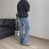 2024 Vintage Light Blue Distressed Retro Flared Jeans for Men