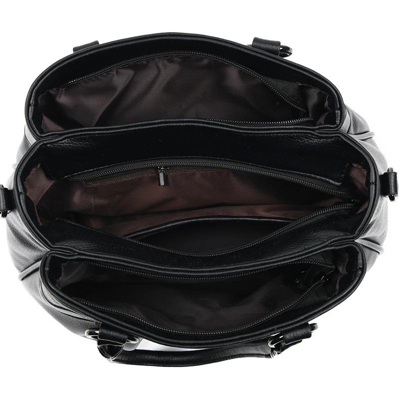 Large Capacity Tote Bag for women/Leather Womens/Ladies Ruched Leather Handbag