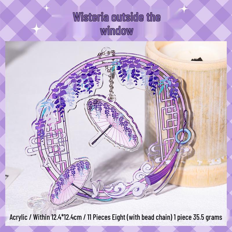 Акриловая подвесная рамка Yuxian: Орнамент для Ita-сумки «Четыре сезона» в древнем стиле