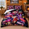 The Amazing Digital Circus Pattern Bedding 3Pcs Set Bed Sheet And Pillowcases For Indoor Bedroom