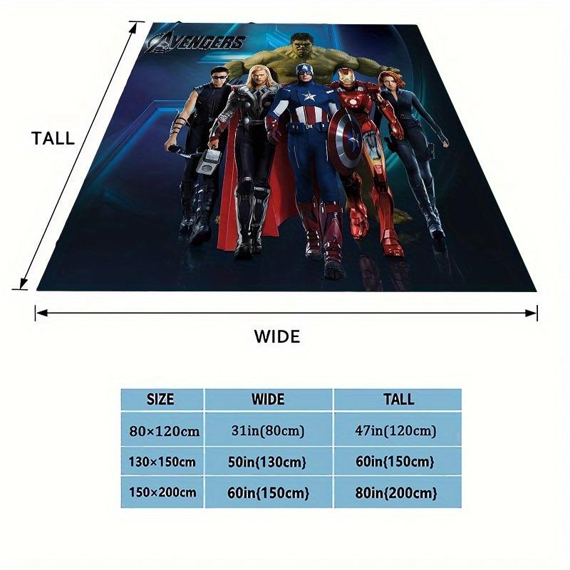 1 pièce Couverture Imprimée Avengers - Douce, Couverture Toutes Saisons pour Salon, Chambre, Cadeau Personnalisé avec Design Cartoon Adorable
