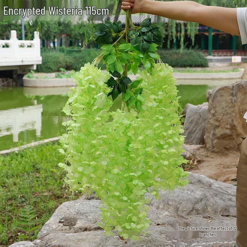 Artificial Wisteria Flower Garland: Violet Hanging Silk Vine for Weddings and Ceiling Decor