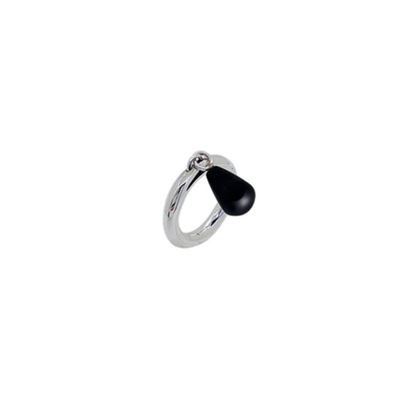 LEYIE WATERDROP ONYX DANGLE RING