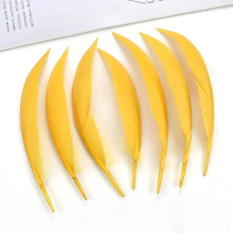 

Изогнутые Перья Утки для Поделок Ловец Снов Гусиное Крыло Перо Декор Изготовление Ювелирных Изделий Карнавал Рукоделие Аксессуары для Вечеринок 20 Pcs золотистый