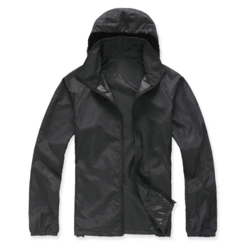 Sommer Einfarbig Dünne Sektion Outdoor Sport Sonnenschutz Kapuzen Langarm Schnelltrocknend Atmungsaktiv Jacke