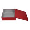 Candy Boxes Reusable Tinplate Box for Storage 2Pcs Red Square Empty Decorative