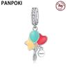 Copper Metal Colorful Balloon Pendant Bead Components Bracelet High Quality Fine Jewelry Charm Bead Components Compatible With Women High Quality